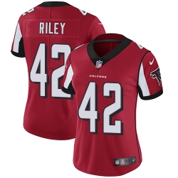 Nike Falcons #42 Duke Riley Red Team Color Womens Stitched NFL Vapor Untouchable Limited Jersey