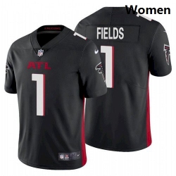 Women Atlanta Falcons #1 Justin Fields Black 2021 Draft Jersey