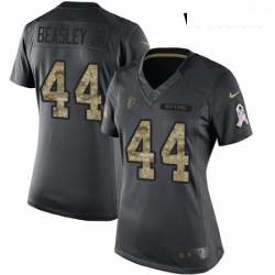 Womens Nike Atlanta Falcons 44 Vic Beasley Limited Black 2016 Salute to Service NFL Jersey