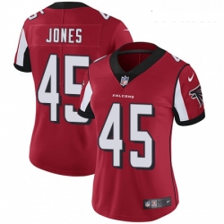 Womens Nike Atlanta Falcons 45 Deion Jones Red Team Color Vapor Untouchable Limited Player NFL Jersey