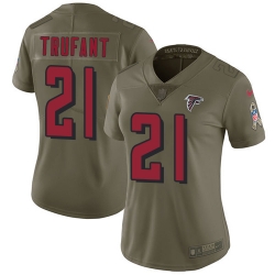 Womens Nike Falcons #21 Desmond Trufant Olive  Stitched NFL Limited 2017 Salute to Service Jersey