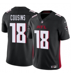 Youth Atlanta Falcons 18 Kirk Cousins Black 2023 F U S E  Vapor Untouchable Limited Stitched Football Jersey