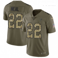 Youth Nike Atlanta Falcons 22 Keanu Neal Limited OliveCamo 2017 Salute to Service NFL Jersey