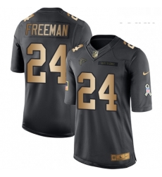 Youth Nike Atlanta Falcons 24 Devonta Freeman Limited BlackGold Salute to Service NFL Jersey