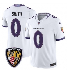 Men Baltimore Ravens  0 Roquan Smith White 2026 F U S E  Vapor Stitched Limited Football Jersey