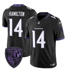Men Baltimore Ravens  14 Kyle Hamilton Black 2026 F U S E  Alternate Vapor Stitched Limited Football Jersey