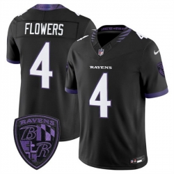 Men Baltimore Ravens  4 Zay Flowers Black 2026 F U S E  Alternate Vapor Stitched Limited Football Jersey