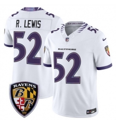 Men Baltimore Ravens  52 Ray Lewis White 2026 F U S E  Vapor Stitched Limited Football Jersey