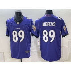 Men Baltimore Ravens  89 Mark Andrews Purple 2026 F U S E  Vapor Stitched Limited Football Jersey