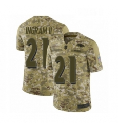 Mens Baltimore Ravens 21 Mark Ingram II Limited Camo 2018 Salute to Service Football Jersey