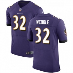 Mens Nike Baltimore Ravens 32 Eric Weddle Elite Purple Team Color NFL Jersey