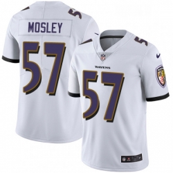 Mens Nike Baltimore Ravens 57 CJ Mosley White Vapor Untouchable Limited Player NFL Jersey