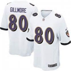 Nike Baltimore Ravens #80 Crockett Gillmore White Team Color Mens Stitched NFL New Elite Jersey