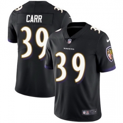 Nike Ravens 39 Brandon Carr Black Alternate Men Stitched NFL Vapor Untouchable Limited Jersey