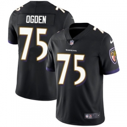 Nike Ravens #75 Jonathan Ogden Black Alternate Mens Stitched NFL Vapor Untouchable Limited Jersey