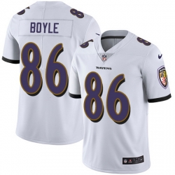 Nike Ravens 86 Nick Boyle White Men Stitched NFL Vapor Untouchable Limited Jersey