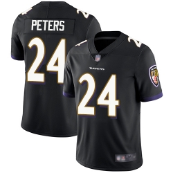 Ravens 24 Marcus Peters Black Alternate Mens Stitched Football Vapor Untouchable Limited Jersey