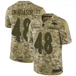 Ravens 48 Patrick Onwuasor Camo Men Stitched Football Limited 2018 Salute To Service Jersey