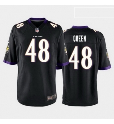 men patrick queen baltimore ravens black game jersey 