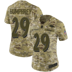 Nike Ravens #29 Marlon Humphrey Camo Women Stitched NFL Limited 2018 Salute to Service Jersey