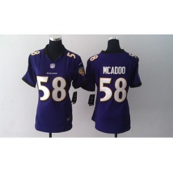 Nike women Baltimore Ravens #58 Elvis Dumervil purple jerseys