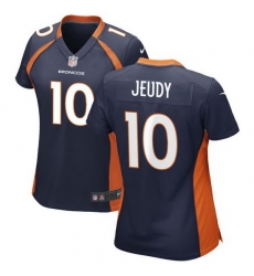 Women  Broncos 10 Jerry Jeudy Navy Blue Alternate Stitched Season Vapor Untouchable Limited Jersey