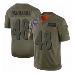 Womens Baltimore Ravens 48 Patrick Onwuasor Limited Camo 2019 Salute to Service Football Jersey