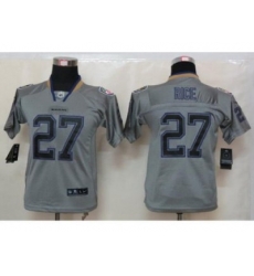 Nike NFL Youth Baltimore Ravens #27 Ray Rice grey jerseys[Elite lights out]