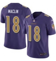 Nike Ravens #18 Jeremy Maclin Purple Youth Stitched NFL Limited Rush Jersey