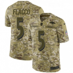 Youth Nike Baltimore Ravens 5 Joe Flacco Limited Camo 2018 Salute to Service NFL Jersey