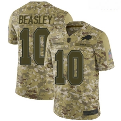 Bills 10 Cole Beasley Camo Men Stitched Football Limited 2018 Salute To Service Jersey