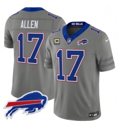 Men Buffalo Bills 17 Josh Allen Gray F U S E 2026 Nickel City With 4 Star C Patch Vapor Stitched Football JerseyS Men Buffalo Bills 17 Josh Allen Gray F U S E 2026 Nickel City With 4 Star C Patch Vapor Stitched Football JerseyS