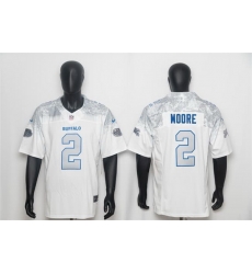 Men Buffalo Bills  2 D J  Moore White 2025 F U S E   Rivalries  Vapor Untouchable Limited Stitched Football Jersey