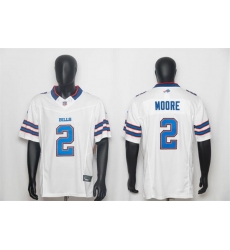 Men Buffalo Bills  2 D J  Moore White 2026 F U S E  Vapor Untouchable Limited Stitched Football Jersey