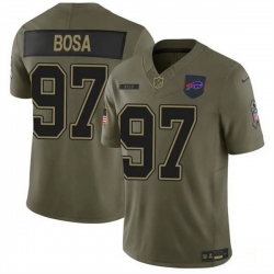 Men Buffalo Bills 97 Joey Bosa Olive 2025 F U S E  Salute to Service Limited Stitched Football Jersey