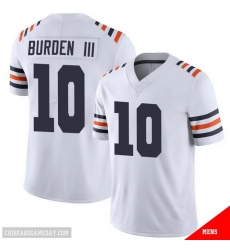 Men Chicago 10 Luther Burden III Bears White 2024 Draft Color Rush F U S E Vapor Stitched Football Jersey Men Chicago 10 Luther Burden III Bears White 2024 Draft Color Rush F U S E Vapor Stitched Football Jersey