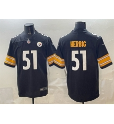 Men Pisttburgn Steelers 51 Nick Herbig Black Vapor Untouchable Limited Stitched Football Jersey Men Pisttburgn Steelers 51 Nick Herbig Black Vapor Untouchable Limited Stitched Football Jersey