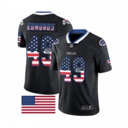 Mens Nike Buffalo Bills 49 Tremaine Edmunds Limited Black Rush USA Flag NFL Jersey