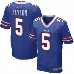 Mens Nike Buffalo Bills 5 Tyrod Taylor Elite Royal Blue Team Color NFL Jersey