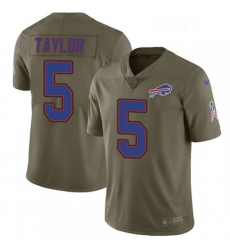 Mens Nike Buffalo Bills 5 Tyrod Taylor Limited Olive 2017 Salute to Service NFL Jersey