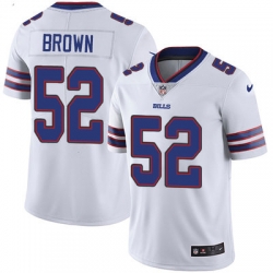 Nike Bills #52 Preston Brown White Mens Stitched NFL Vapor Untouchable Limited Jersey