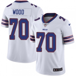 Nike Bills #70 Eric Wood White Mens Stitched NFL Vapor Untouchable Limited Jersey