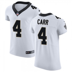 Nike Saints 4 Derek Carr White Men Stitched NFL Vapor Untouchable Elite Jersey