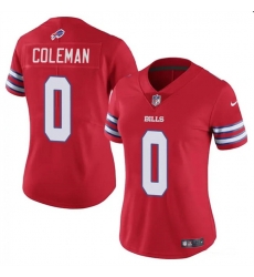 Women Buffalo Bills 0 Keon Coleman Red Vapor Stitched Football Jersey