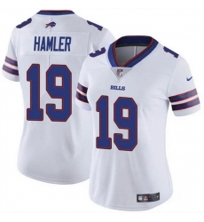 Women Buffalo Bills 19 KJ Hamler White Vapor Stitched Football Jersey