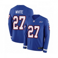 Youth Nike Buffalo Bills 27 TreDavious White Limited Royal Blue Therma Long Sleeve NFL Jerse