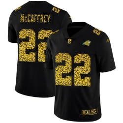 Carolina Panthers 22 Christian McCaffrey Men Nike Leopard Print Fashion Vapor Limited NFL Jersey Black