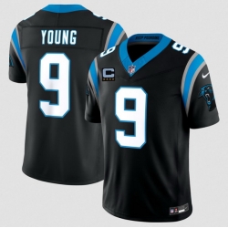 Men Carolina Panthers  9 Bryce Young Black 2026 F U S E  4 Star C Patch Vapor Limited Stitched Football Jersey