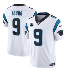 Men Carolina Panthers 9 Bryce Young White 2026 F U S E 4 Star C Patch Vapor Limited Stitched Football Jersey Men Carolina Panthers 9 Bryce Young White 2026 F U S E 4 Star C Patch Vapor Limited Stitched Football Jersey