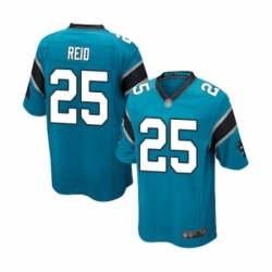 Mens Carolina Panthers 25 Eric Reid Game Blue Alternate Football Jersey